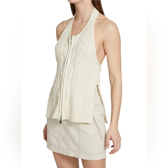 1. NWT 3.1 PHILIP LIM CABLE KNIT HALTER TOP SIZE XS - Picture 4 of 13